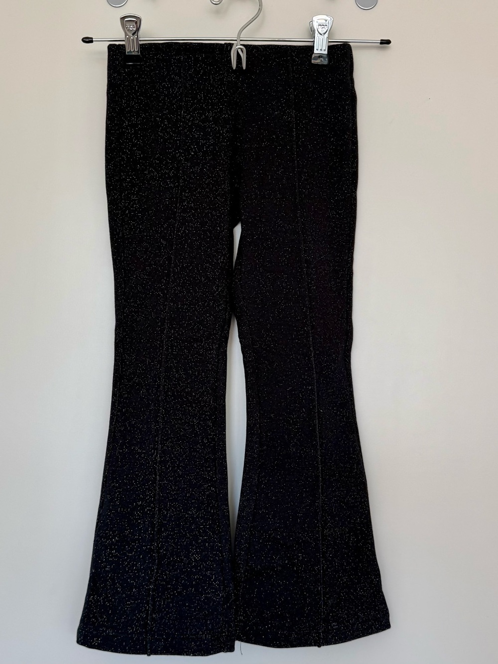 Cat & Jack Black Sparkle Bellbottom Leggings